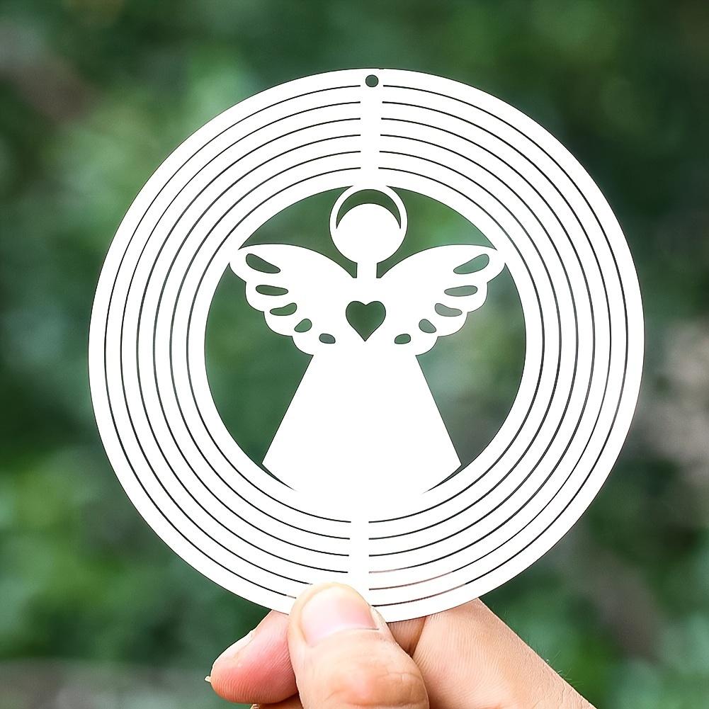 3DFlowing Heart Angel Wings Christian Wind Chime Hanging Ornament Outdoor Courtyard Garden Decoration