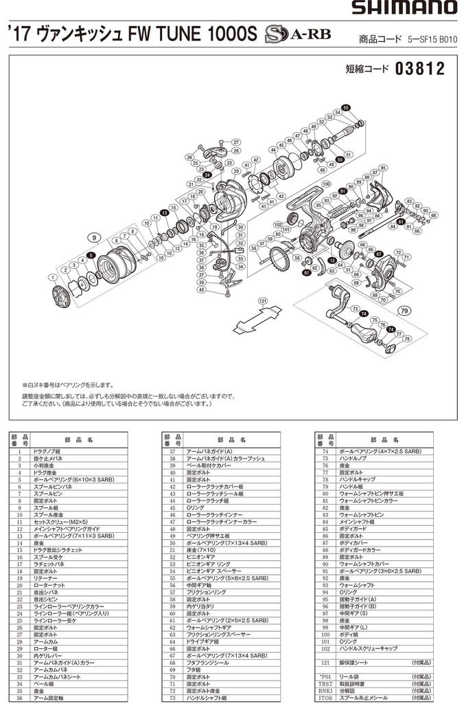 Originalteile 17 Vanquish FW 1000S Bremseinstellknopf Teil 10QYL Nr.