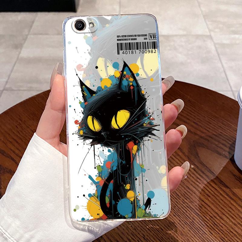 Jelly Casing For Vivo Y66 / V5 Lite Shell Funda For Vivo Y69 Clear Silicone Soft TPU Back Cover Cute Cat Rabbit Heart Phone Case