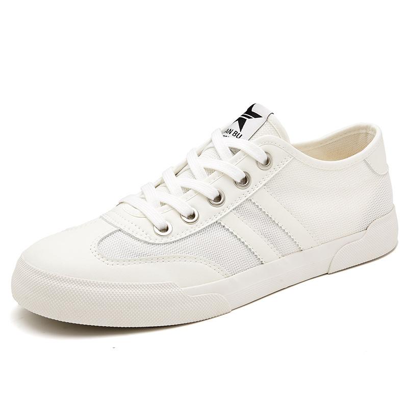 New Summer Mens Shoes Stylish and Stylish Niche Design Solid Color Casual Cloth Shoes Flat Low Top Shoes