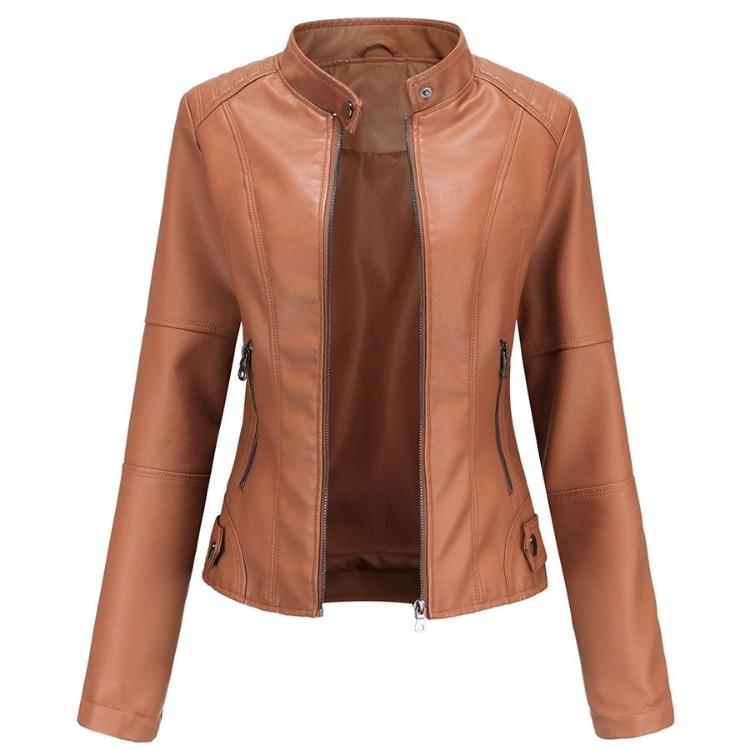 Yeni Moda Oversize Crop Racer Biker Ceket Kadın PU Suni Deri Motosiklet Bomber Mont İnce Fermuarlı Günlük Dış Giyim Plus Size S'den 4XL'e