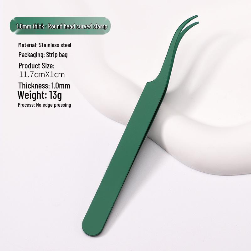 Round Head Dolphin Eyelash Curler & Tweezers - Beauty Tools for False Eyelash Application