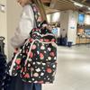 Four-Piece Strawberry Schoolbag Travel Backpack Women's Large Capacity Printed Backpack for Students
