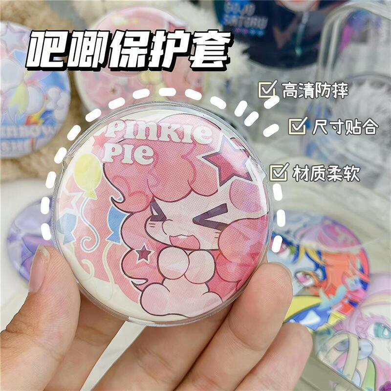 Premium Ita Bag Pins Badge Protector High-definition Clear Thickened Shock Protect Sleeves 50/10pcs Fit 58-75mm Anime Tin Badges