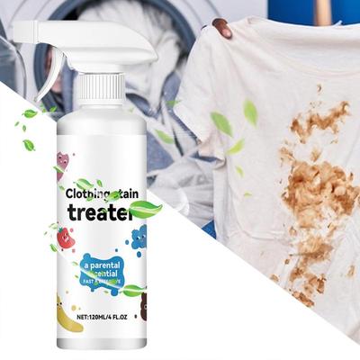 120ml Stain Remover for Clothes Laundry Portable Spray Wash Stain Remover Travel Size Clothing Grease Stain Remover Cleaner