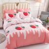 Single Duvet Cover Printed Red Quilt Cover Thickened Plant-cashmere Cartoon Multicolored Bed Cover 220x240 Double Bedding