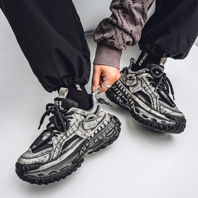 Men's Trend Clunky Sneaker Outdoor Non Slip Breathable Casual Running Sport Shoes Comfortable Work Shoes