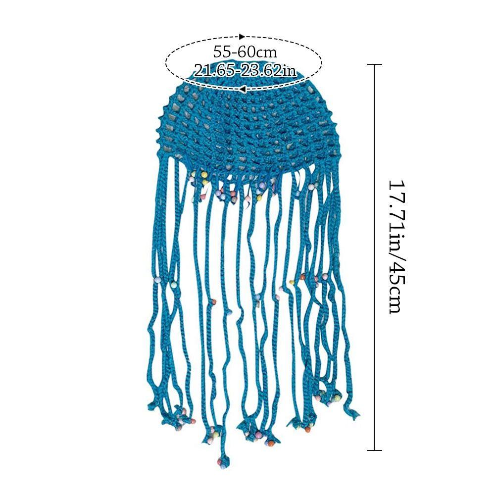 Y2k Knitted Hat Handmade Skullies Hat Breathable Beret Cap  for Women