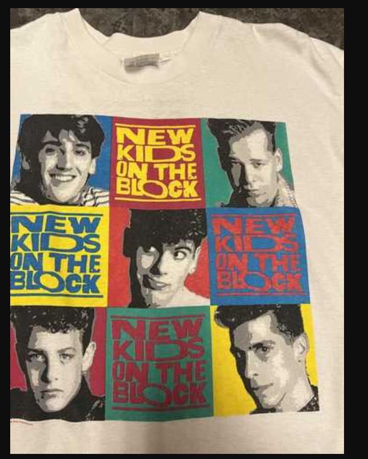 

80-е New Kids On The Block Белая унисекс Футболка Все размеры D874 Унисекс Футболка XXXXL