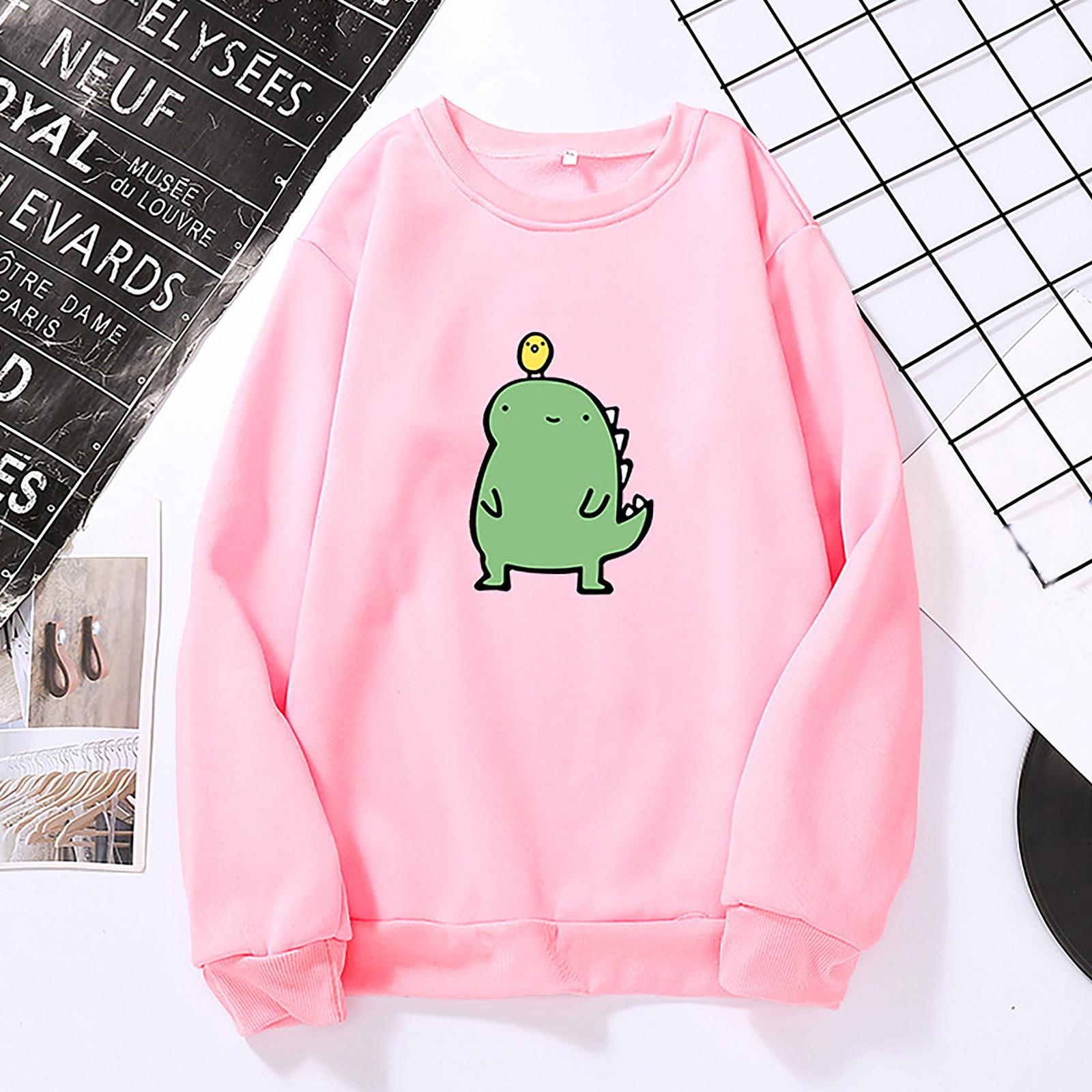 

Жіноча модна мила кофта з принтом і довгим рукавом XXL рожевий