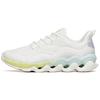 Slip Resistant Abrasion Resistant Breathable Cushioning Low Top Running Shoes Women's White Gray 122215555-4