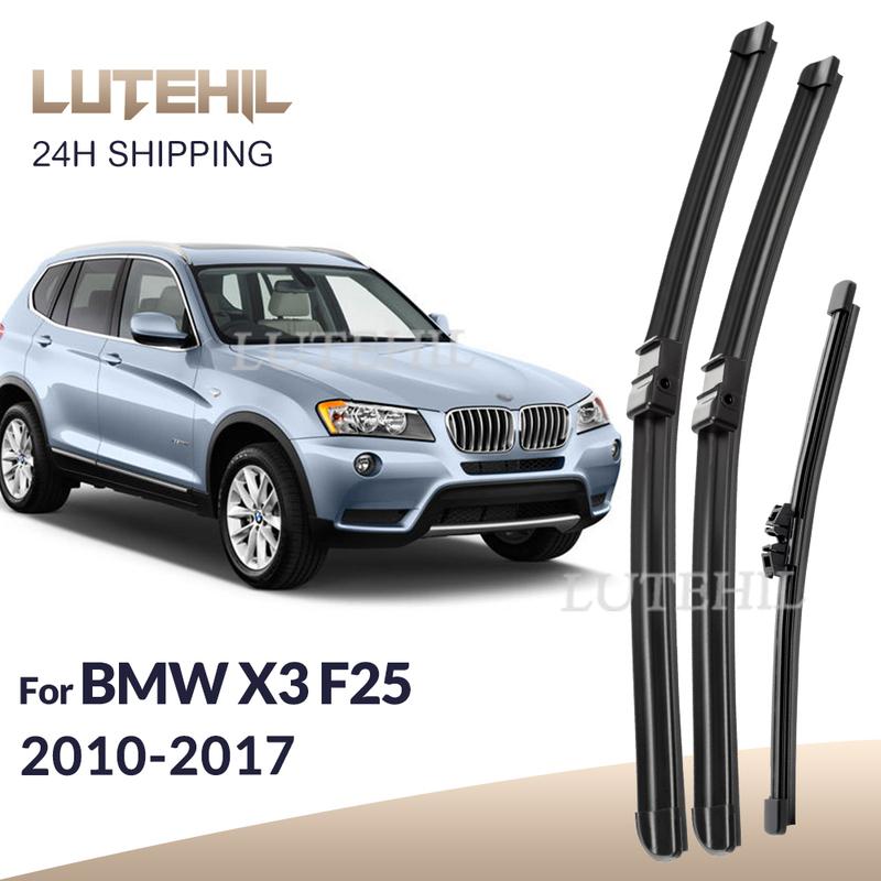For BMW X3 F25 2010-2017 2011 2012 2013 2014 Wiper Front & Rear Wiper Blades Windshield Windscreen Window Brushes 26"+20"+13"