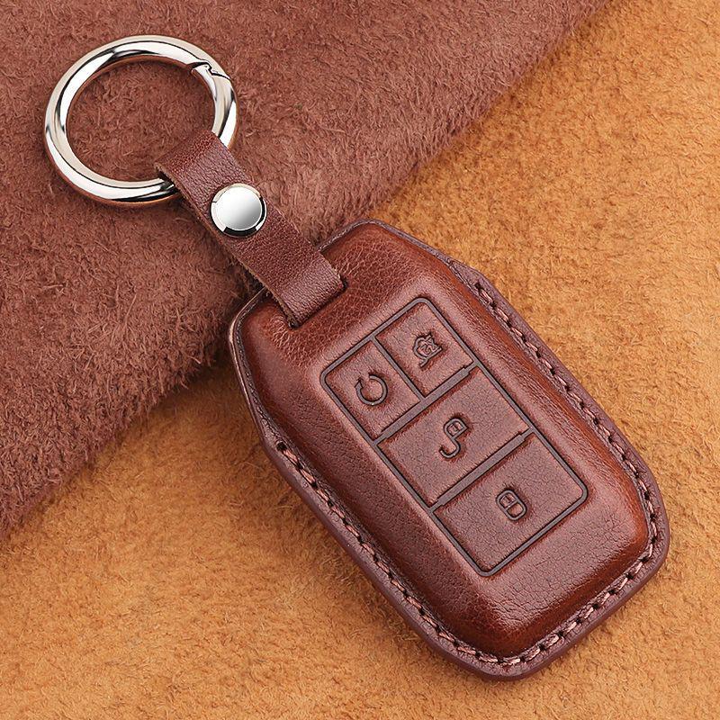 BYD Yuan PRO Genuine Leather Key Case for Qin Fuel Version, Qin EV/535/e1, E3/E2/S2 Models