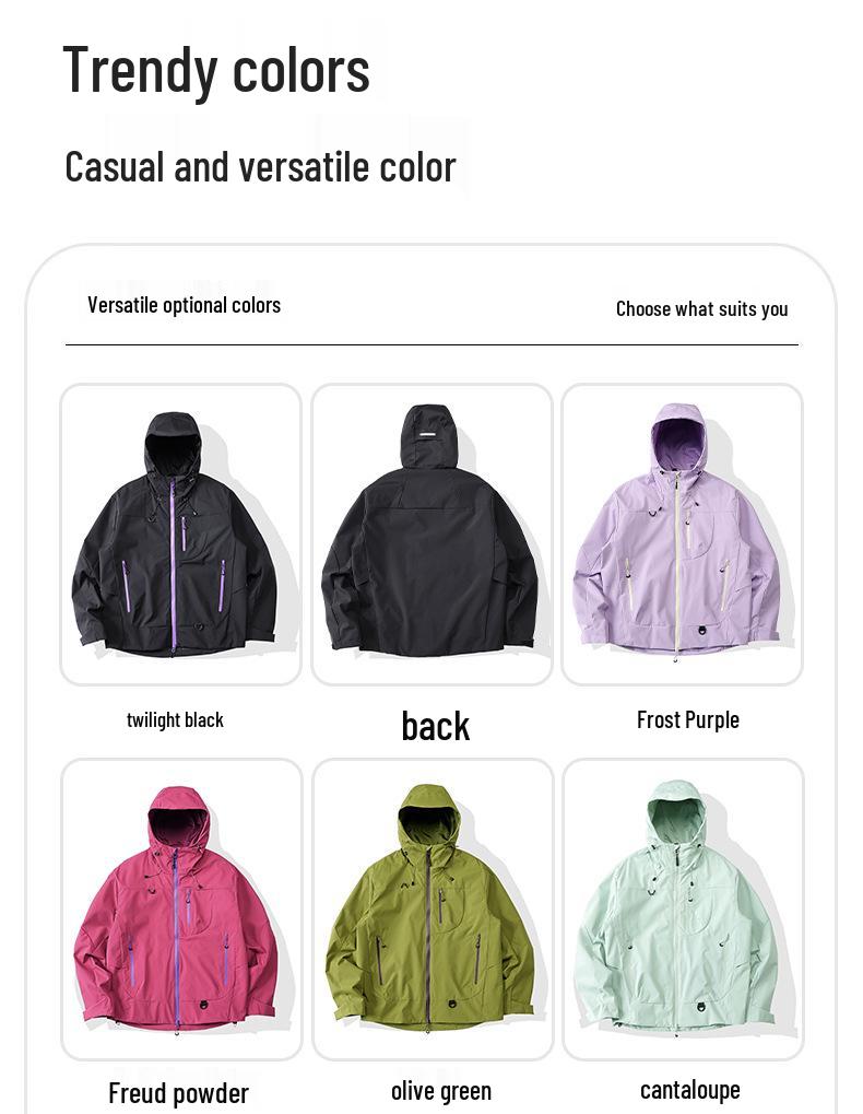Men's Breathable Windbreaker: Outdoor Windproof Waterproof Jacket for Camping and Hiking