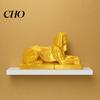 Golden Sphinx Decor Egyptian Collectible Figurine, 3D Printed Mini Statue, Vintage Egypt Souvenir Ornament for Home Desktop Decoration Luxury