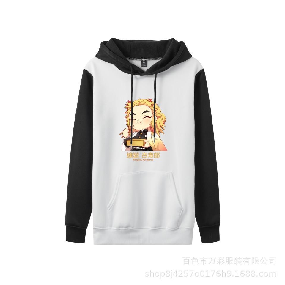 Japan Demon Slayer Kyojuro Related Hoodie Unisex Couple Printed Sweatshirt 0039