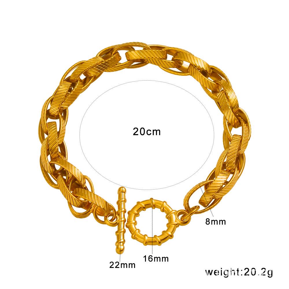 Meishiduo Stainless Steel 18K Gold Plated Women s Luxury Bracelet