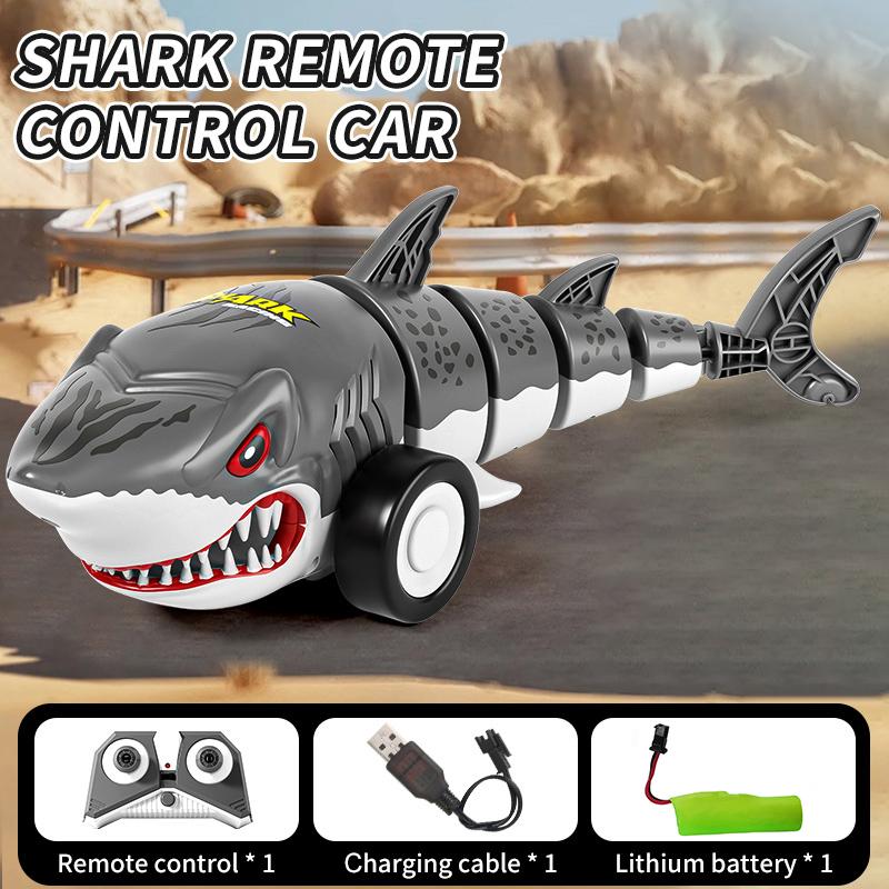 Rc Shark Car 2.4G Remote Control Cars 360 Degree Rotating Swing Tail Children's Radio Controlled Vehicles Electric Animals Toys
