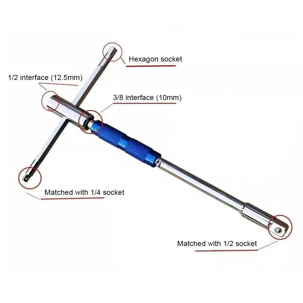1Pcs Adjustable T Handle Hexagon Wrench Socket Tool  for Car Electric Vehicle Motorcycle Maintenance
