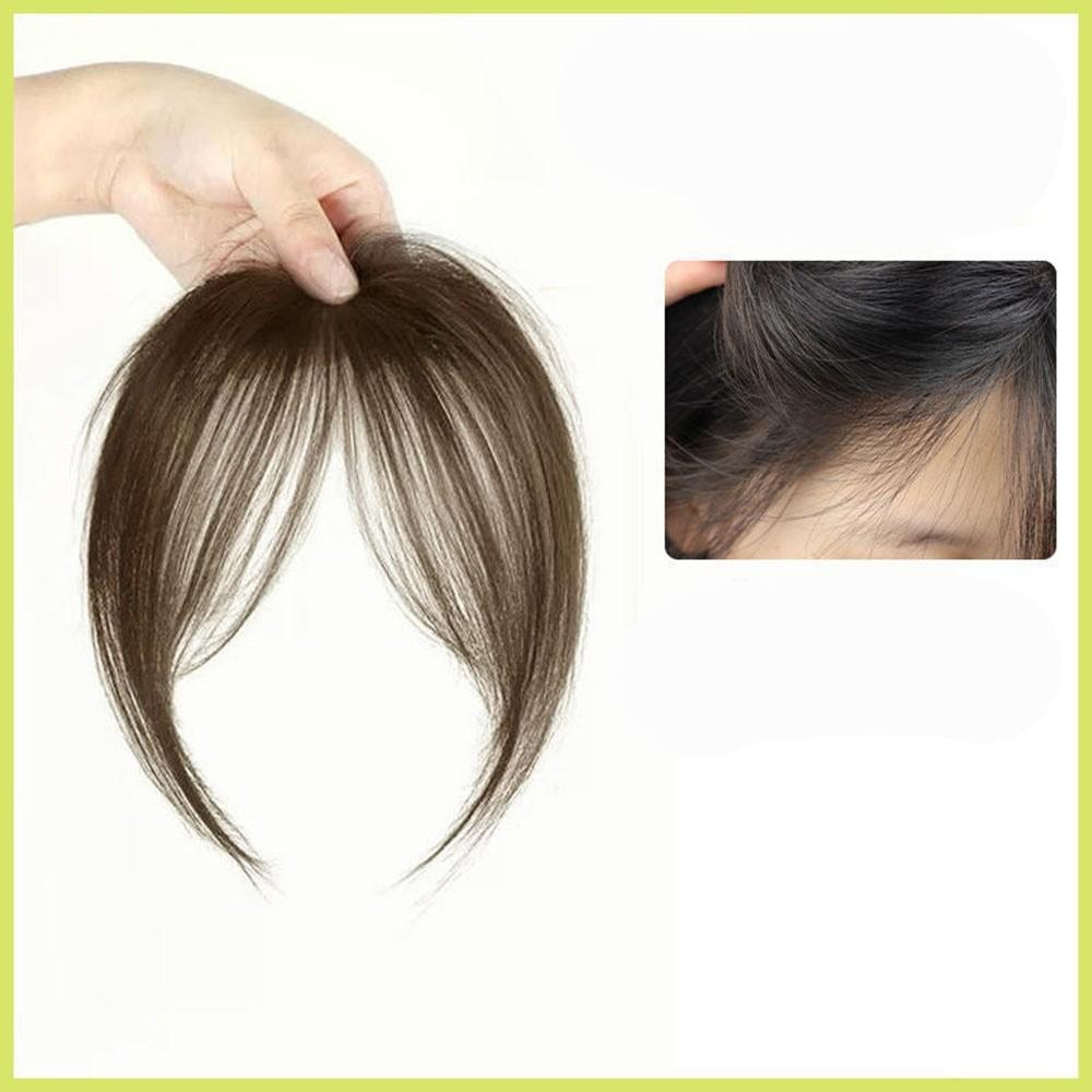 3D Bangs Female Synthetic Wig Fluffy Hair On The Top of The Head Natural Forehead Middle-parted Fake Bangs