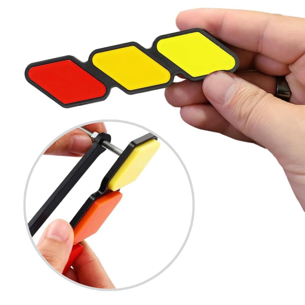 Car Front Grille Tri-Color Fit Badge Emblem Sticker Decal Front Grille Decoration 3 Color