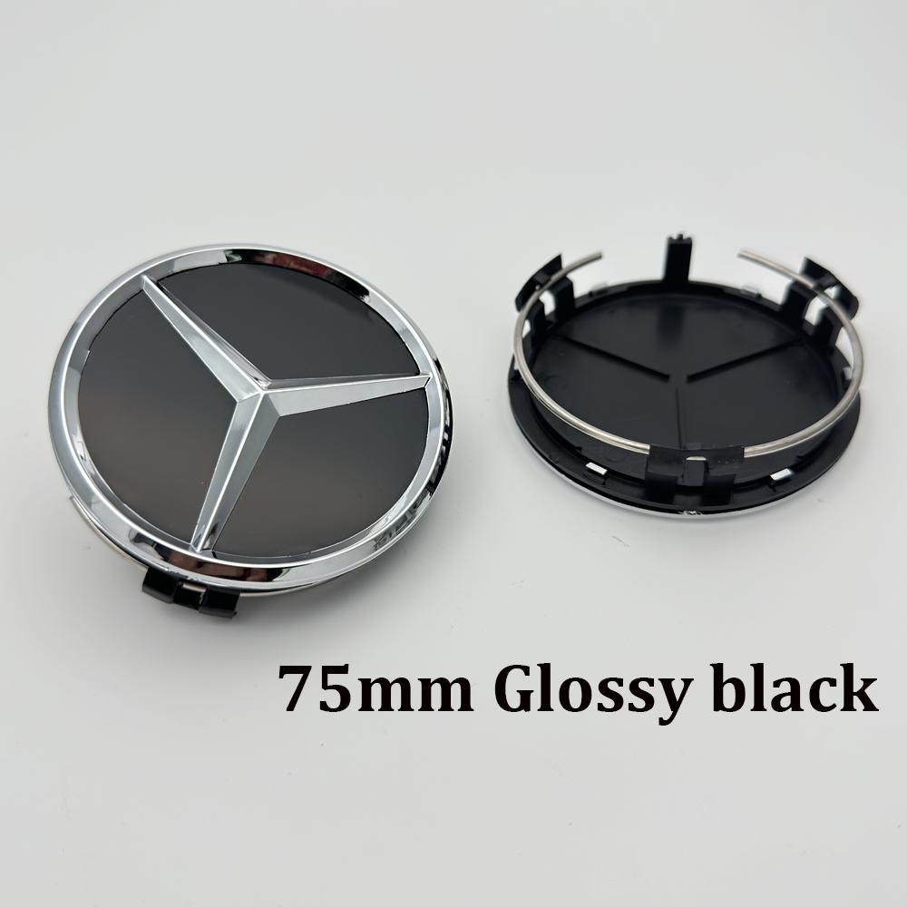 2026 Hot For AMG 4pcs 75MM Car Wheel Center Hub Caps Covers Mercedes Benz A B C S Class AMG GLA CLA GLC W176 W221 W204 W205 Accessories