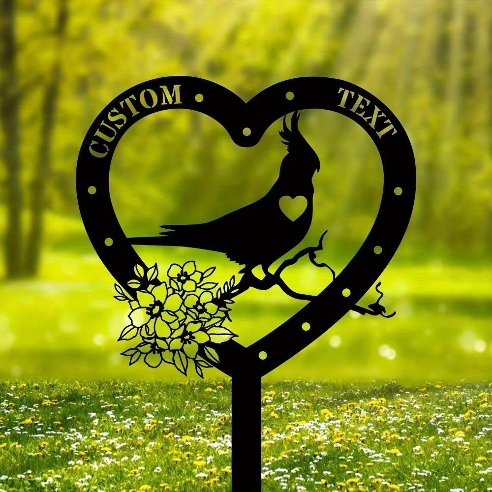 Unrivaled Customizable Bird Shaped Garden Stake Laser Engraved Metal Yard Home Outdoor Decor Wedding