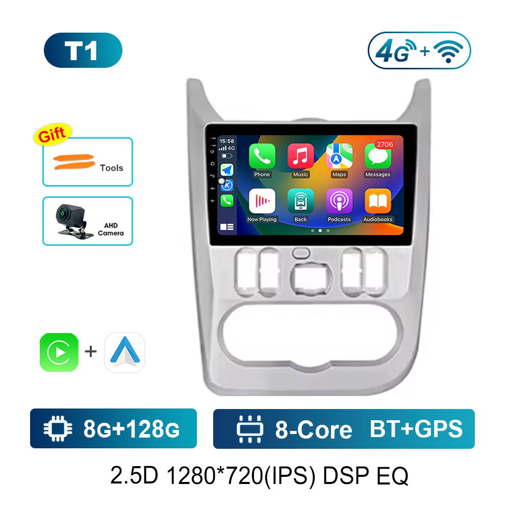 Car Radio Multimedia player for Renault Logan 1 Sandero 2009 - 2015 Android OS Wireless Carplay WiFi Head Unit GPS Navigation