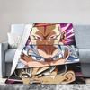 DBZ Blanket Velvet Summer Air Conditioning Super Saiyan Breathable Warm Throw Blankets for Bed Office Rug Piece