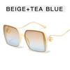 Square Shape Sunglasses for Women Pearl Decoration Big Size Women's Sun Glasses Travelling Driving Sunglass Women