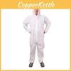 Singleuse Protective Suit With Blue Tape And Nonwoven Material For Dust And Chemical Isolation In Work Environments