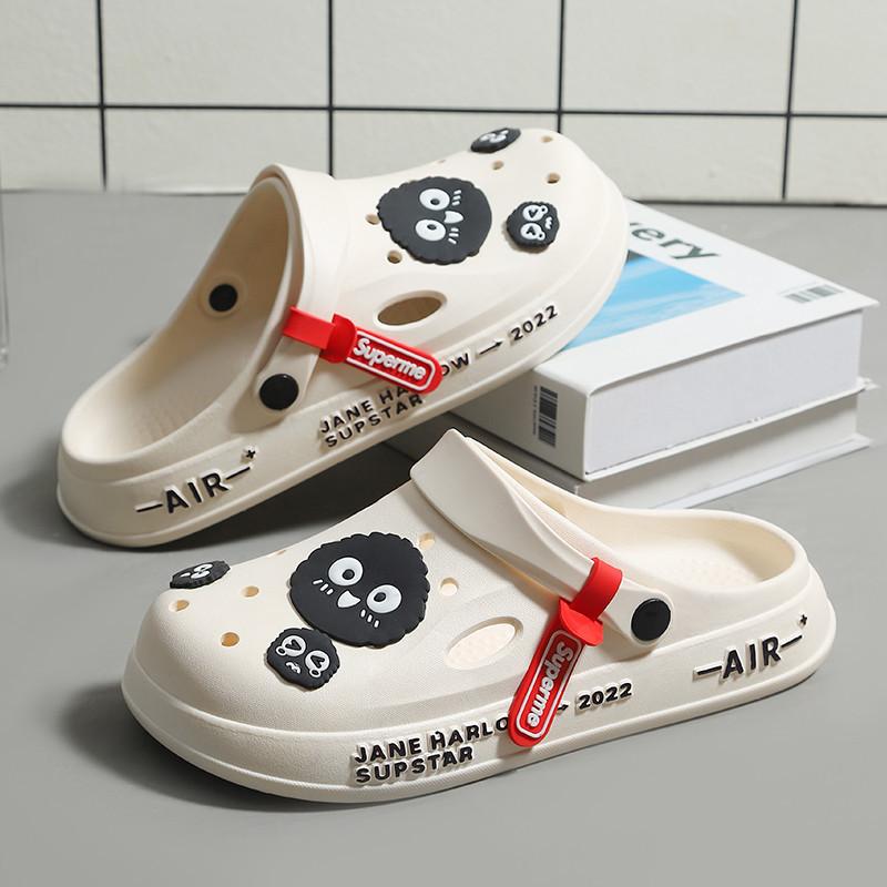 

Летние мужские сандалии, легкие домашние пляжные сандалии, женские тапочки, быстросохнущие плоские мягкие туфли из ЭВА с отверстиями, женские сабо 2024 36-37