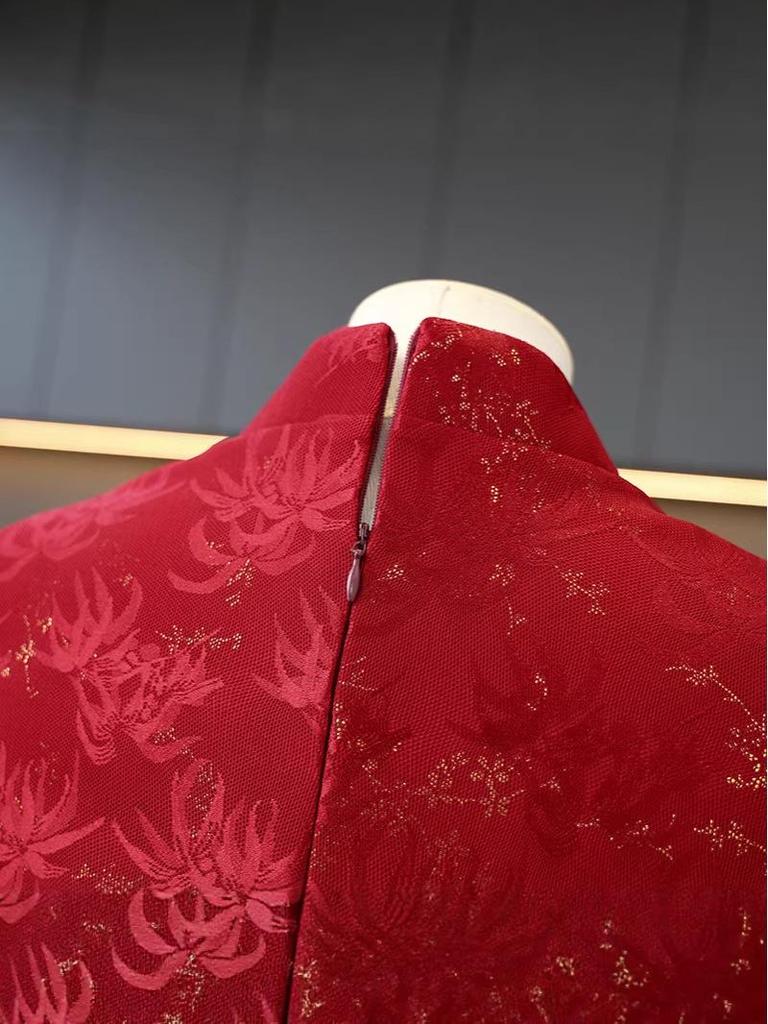Plus Size Elegant Dress for Middle-Aged Mothers (40-50) - Festive Wedding and Banquet Wear