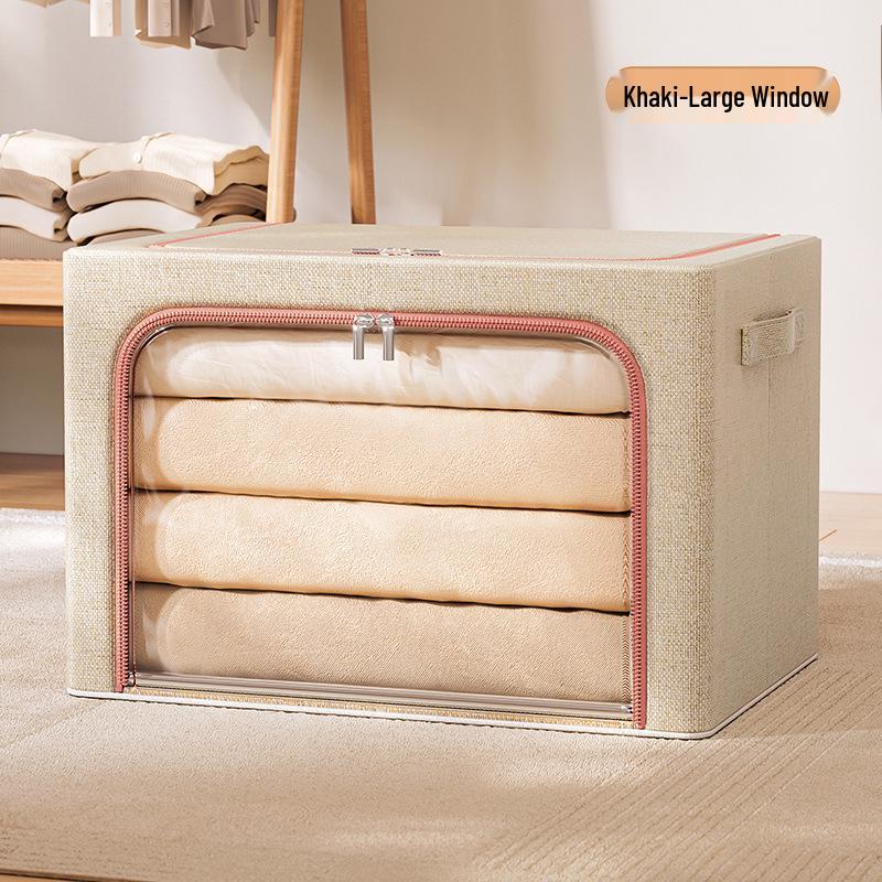 Extra Large Foldable Polka Dot Storage Box - Thick Oxford Cloth for Clothes & Quilts