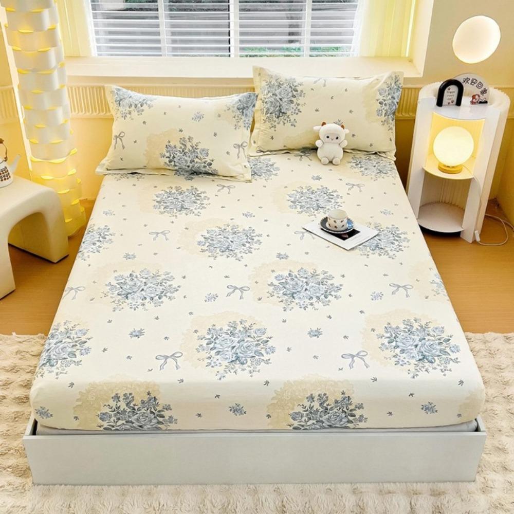 Cotton Mattress Single Piece Pure Cotton Bedspread 1.8 Meters Non-slip Mattress Mattress Cover Crib Brown Mattress Fully Enclosed Protective Cover
