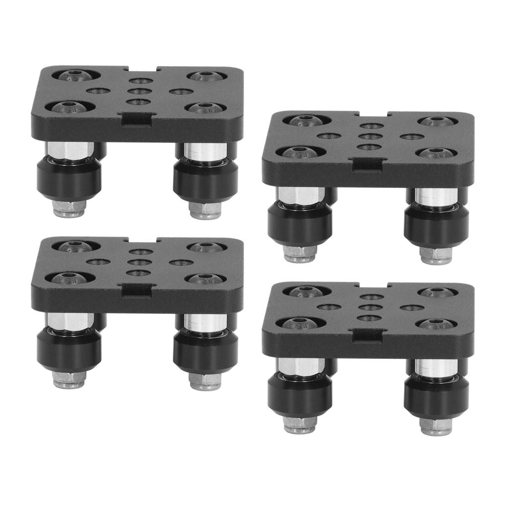 4Pcs V Rad Platte Kleine Nut Slot Gantry Stange Aluminium Legierung CNC 3D Drucker Teile Schwarz