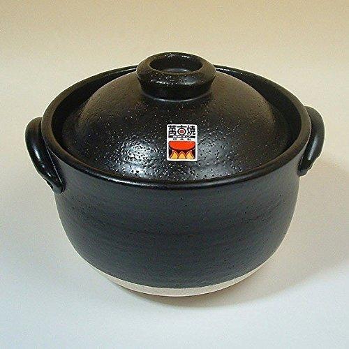 Sento Pukupuku Rice Cooker, Single-Layer Lid, 3-Cup Capacity, Black, Made In Japan