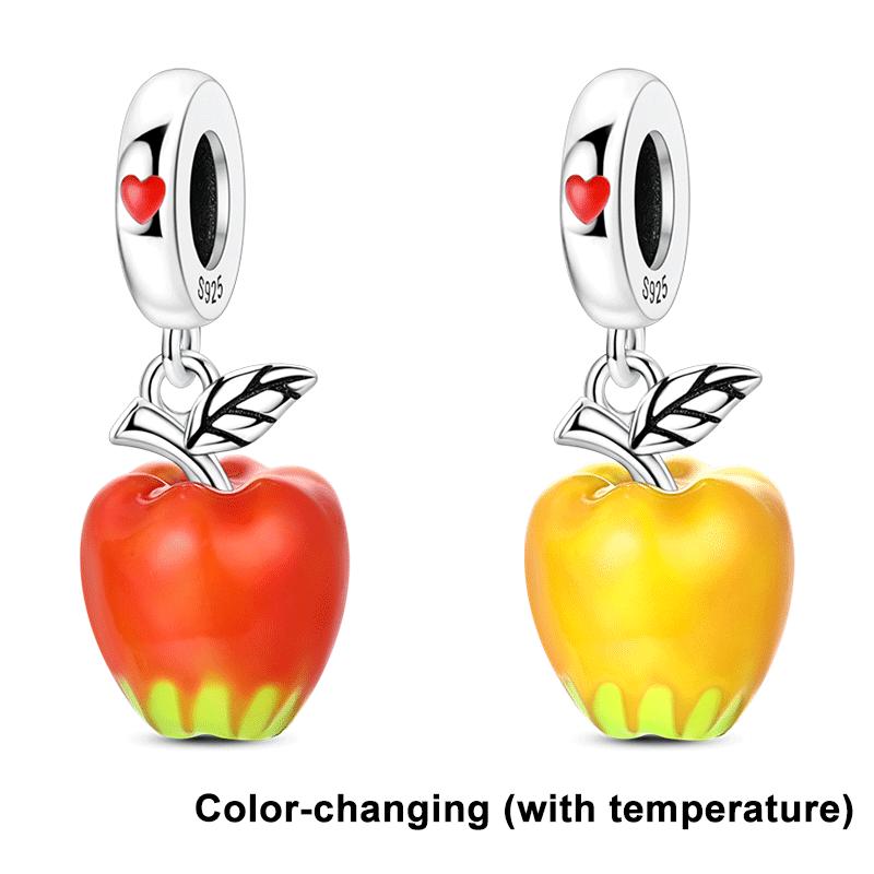 copper ColorChanging Enamel Apple Charm Pendant Compatible With Authentic Charm Bracelets Women Do It Yourself Jewellery Gift