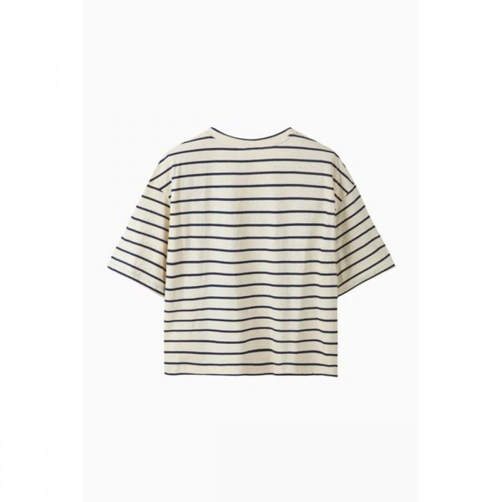 Benetton ShorT Sleeve T shirT prinTing sTripe baTs99631