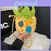 Crochet Pineapple Small Purse With Polyester Lining For Streetwear Style