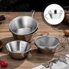 3Pcs Stainless Steel Camping Bowls Smooth Surface No Peculiar Smell Perfect Gift for Campers Compact Storage Bowl