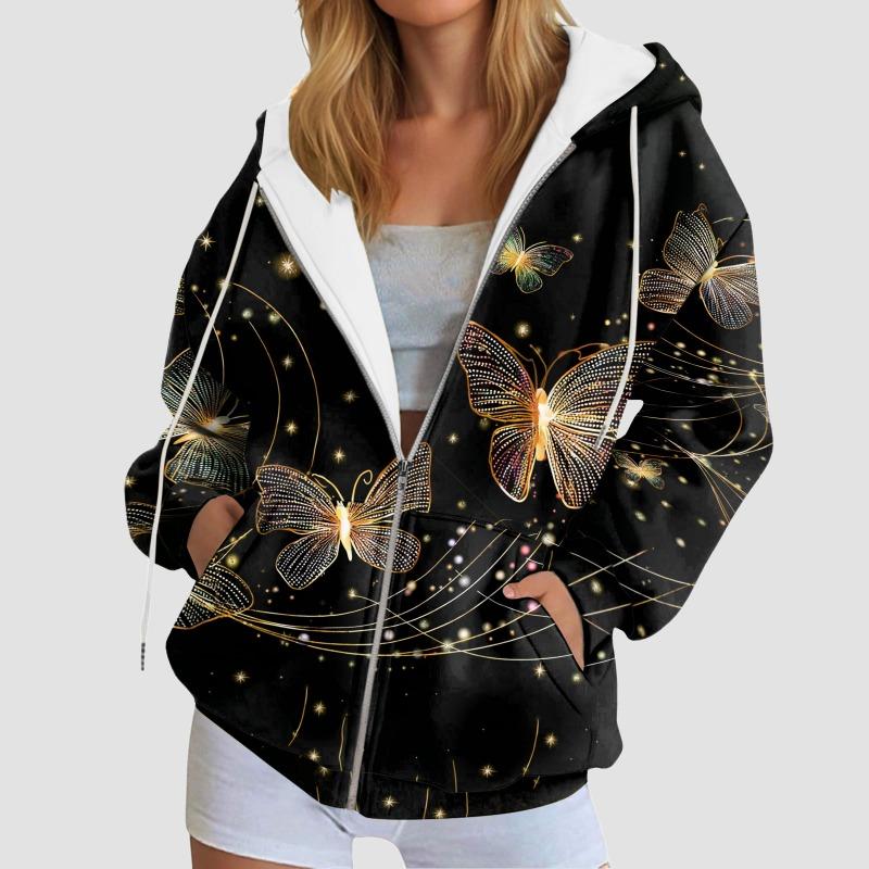 Women's 3D Zipper Hoodie