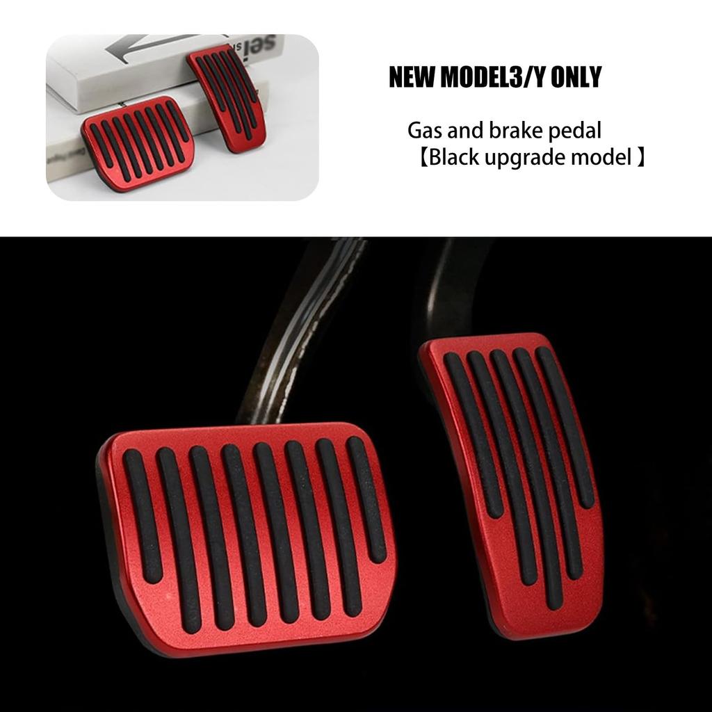 cerfioo Car Foot Pedal Pad Replacement Alloy Brushed + Rubber