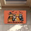 Halloween Cat Welcome Mat Cozy Door Rug for Living Room Bedroom Entrance Hallway Durable Non Slip Floor Decor Gift Idea Foot Mat