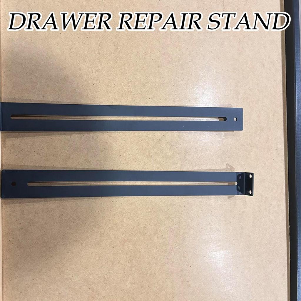 4pcs Drawer Repair Kit Furniture Repair Kit Mounting Brackets Bottom Support Tool Set fit drawer spaces from 13 to 24.1 inches