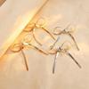 High-End Metal Snake Bone Tassel Earrings