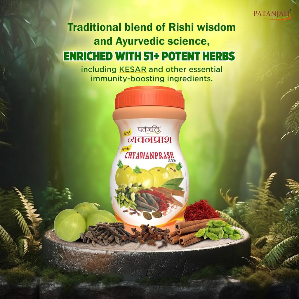 Patanjali Special Chyawanprash 1 Kg Herbal Wellness Jam For Daily Vitality Energy And Family Nutrition Support