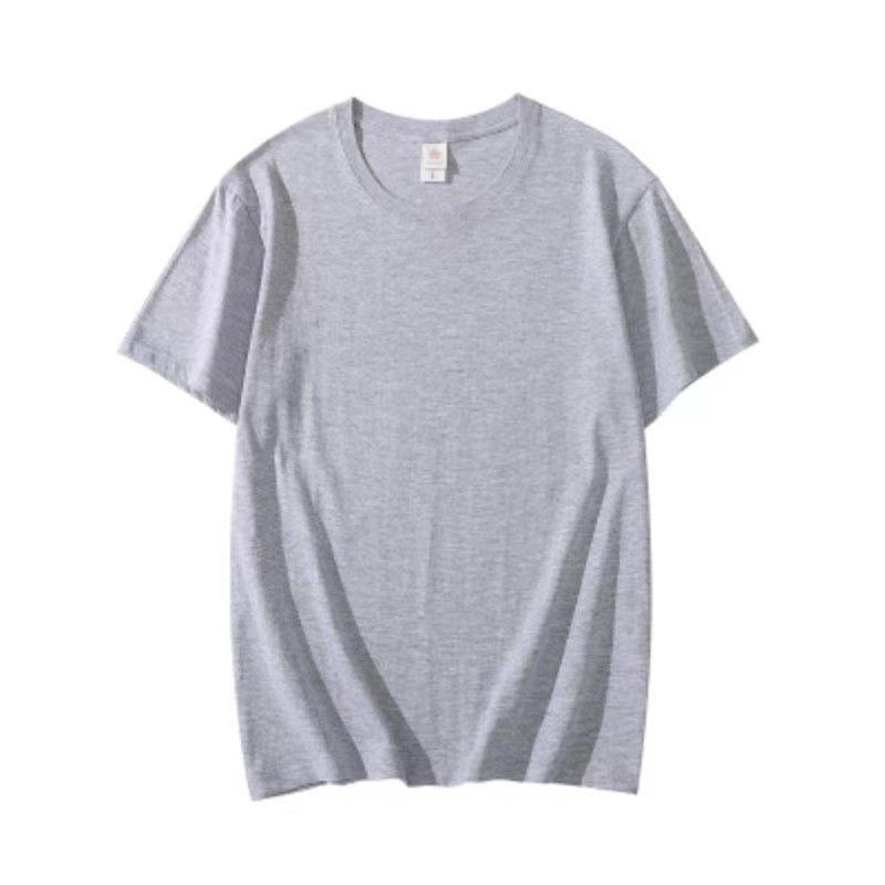 Men's and Women's Slim Fit Xinjiang Cotton T-Shirt: Short-Sleeved White or Black with Summer Logo Print