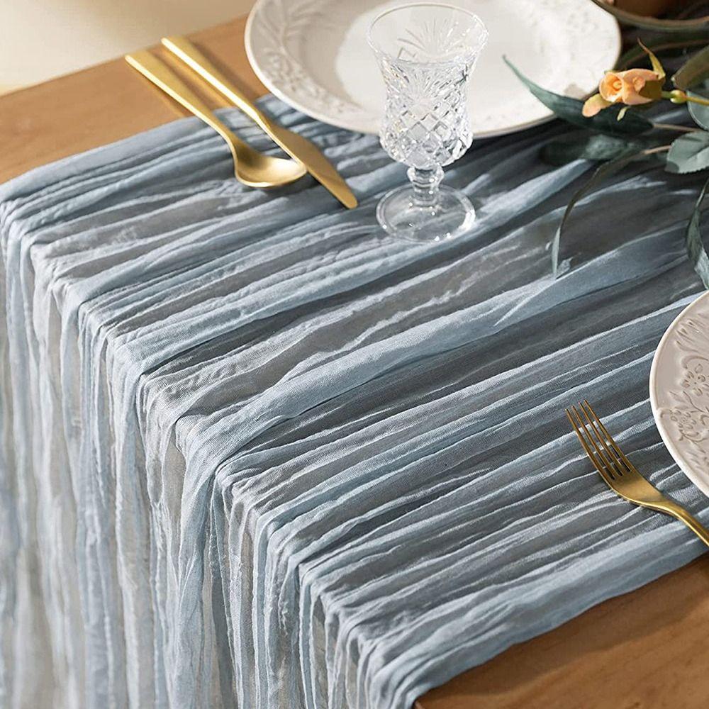 Rustic Country Gauze Tablecloth Vintage Cheesecloth Table Setting Table Runners  Birthday