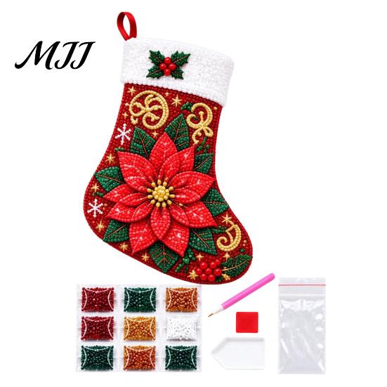 Christmas Ornament Making Set Faux Diamond Painting Stocking Kit, DIY Acrylic Craft Diy Kits for Home Decor Kids Adults, Snowman/Reindeer/Santa